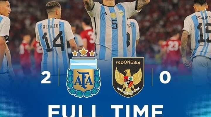 56.060 Mill Adeptus Indonezía Sai sasin ba Derrota Sira Nia Selesaun Kontra Argentina.