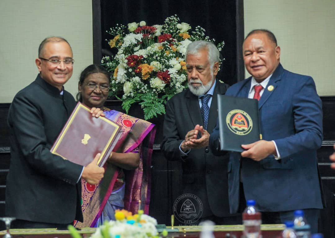 Prezidente India Hasoru PM Xanana, Asina Akordo Tolu